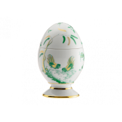 Ginori Oro Di Doccia Green Oggetti Egg w/ Cover - 5.25"